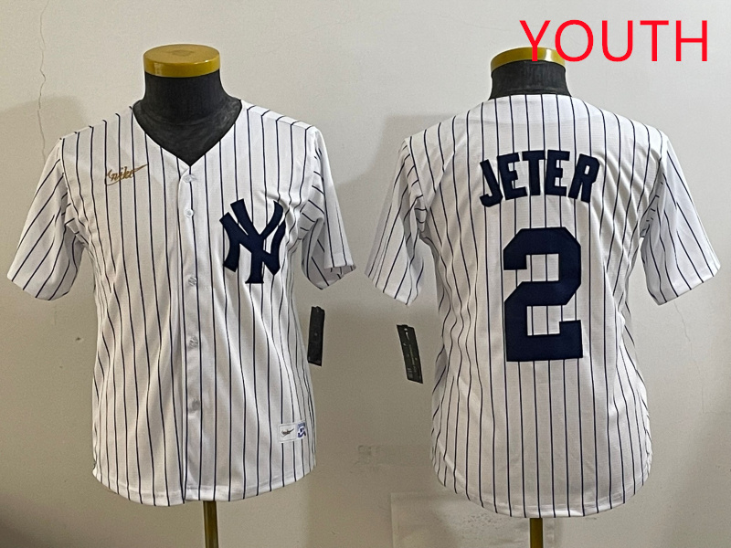 Youth New York Yankees 2 Jeter White 2025 Nike MLB jersey style 6